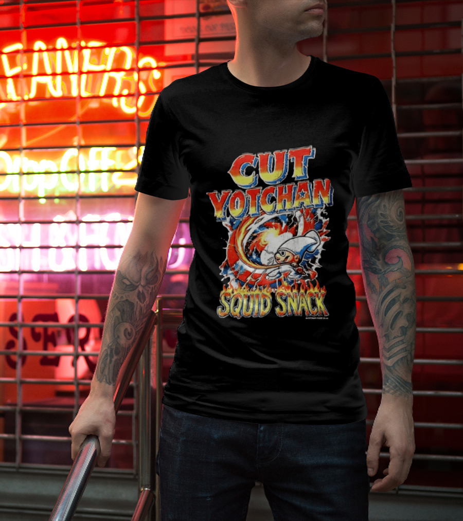 Cut Yotchan Squid Snack Space Fire Galaxy T-Shirt