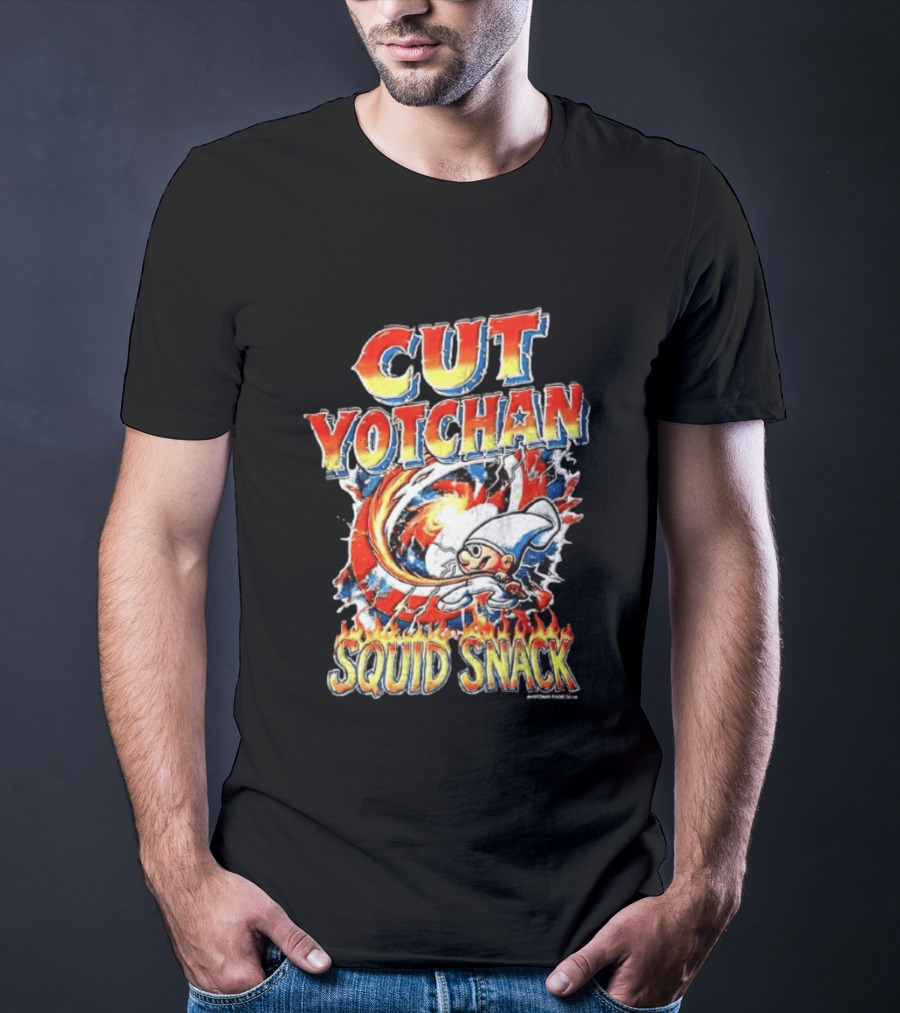 Cut Yotchan Squid Snack Space Fire Galaxy T-Shirt