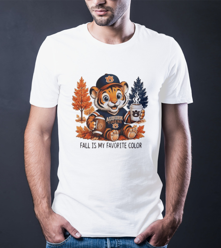 Auburn Tigers Fall Is My Favorite Color Football And Coffee Tiger T-Shirt