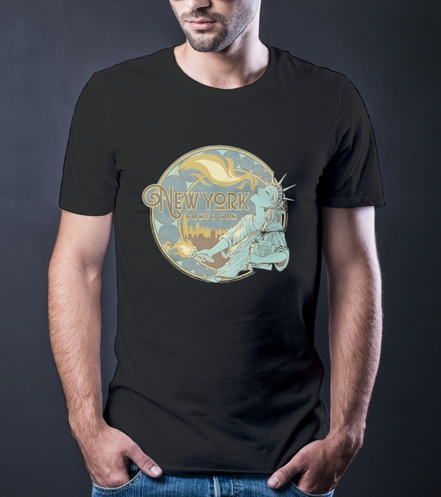 New York Comic Con MMXXVI Statue Of Liberty Art Nouveau T-Shirt