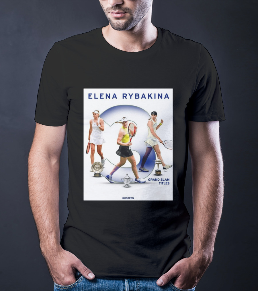Elena Rybakina Triple Grand Slam Titles US Open Champion T-Shirt