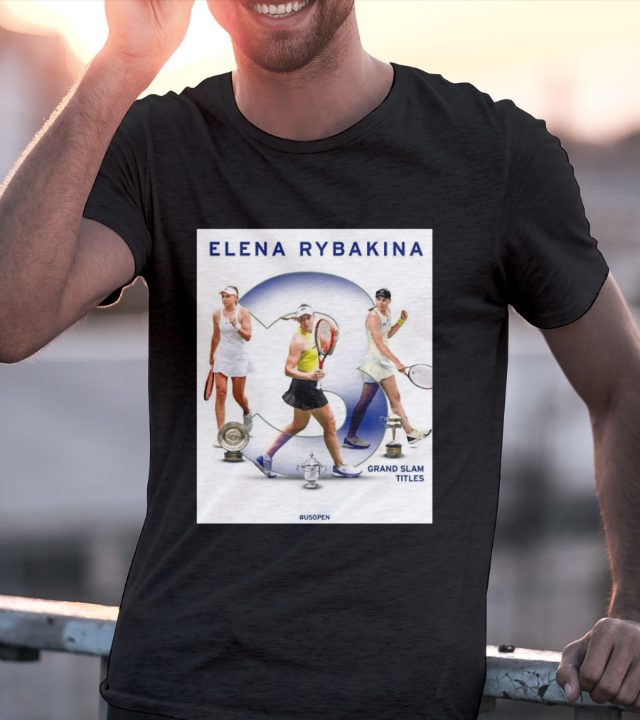 Elena Rybakina Triple Grand Slam Titles US Open Champion T-Shirt