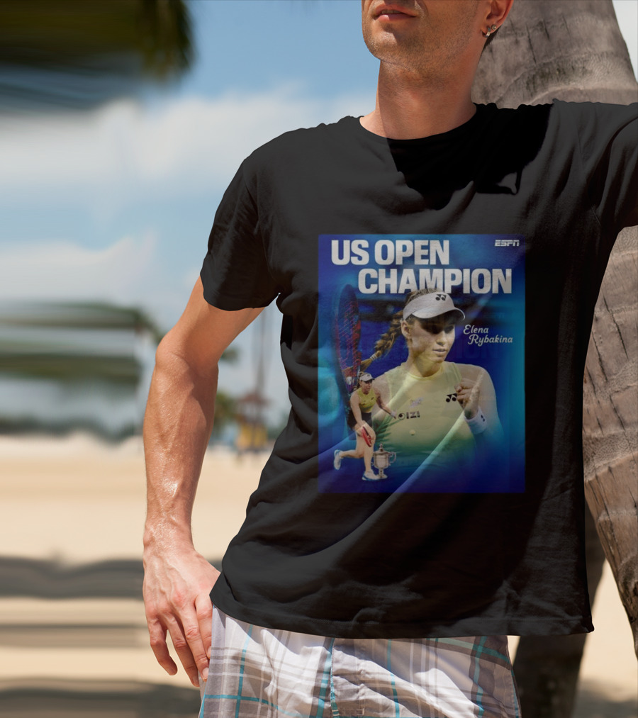 US Open Champion Elena Rybakina Win Featured By ESPN T-Shirt