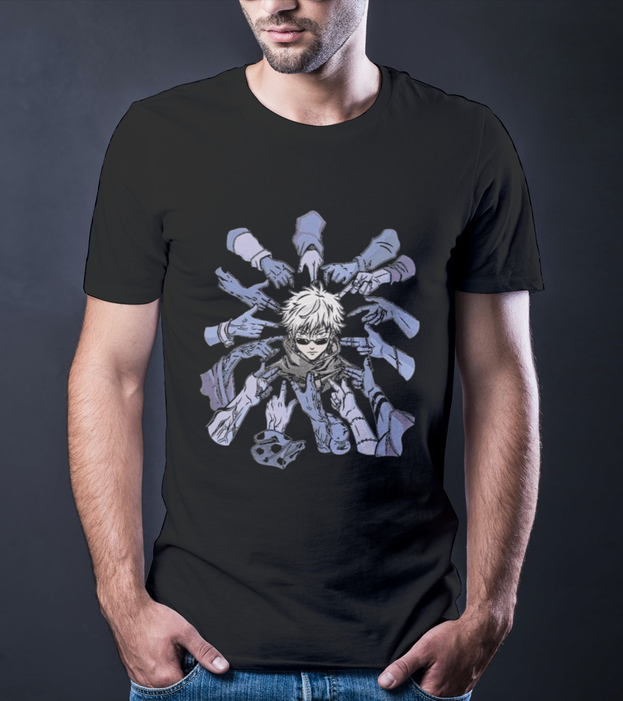 Gojo Satoru Surrounded By Pointing Hands Jujutsu Kaisen Style Anime T-Shirt