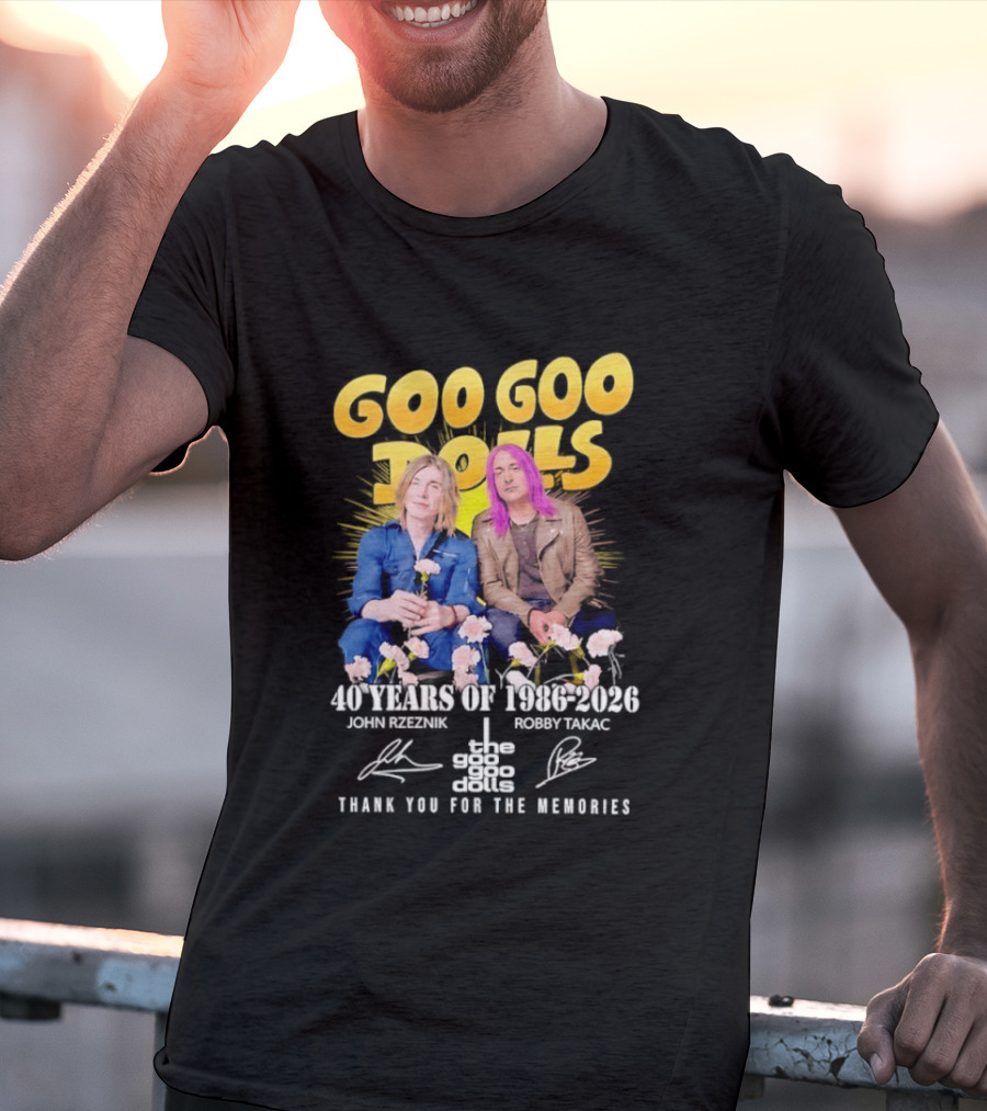 Goo Goo Dolls 40 Years 1986 2026 John Rzeznik Robby Takac Thank You For The Memories T-Shirt