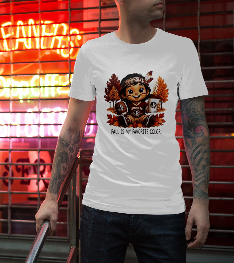 Florida State Seminoles Fall Is My Favorite Color Leaves Football Coffee Toddler T-Shirt
