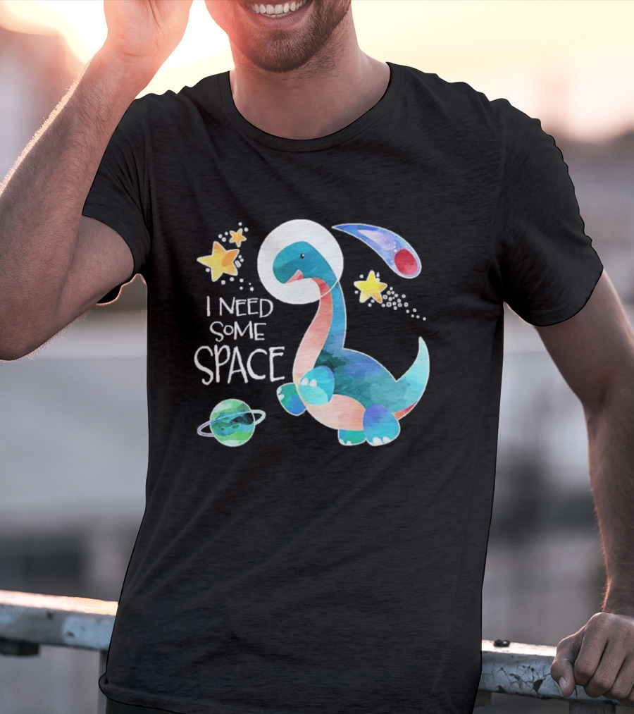 I Need Some Space Dinosaur Astronaut With Stars Planet Youth T-Shirt