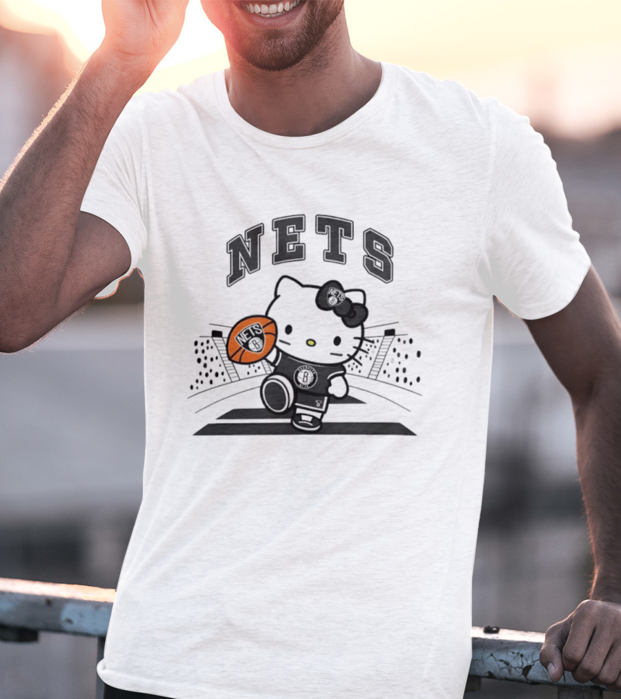 Nets Hello Kitty Brooklyn Basketball Collaboration 2026 NBA Season T-Shirt
