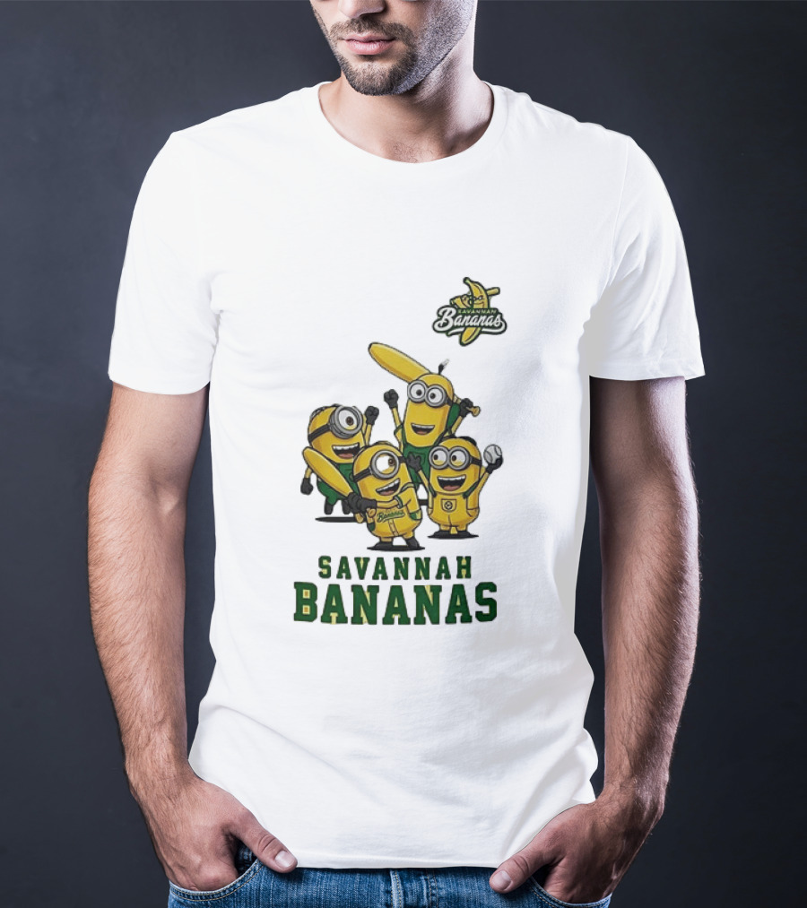 Minions Savannah Bananas Baseball Team Banana Ball Characters T-Shirt