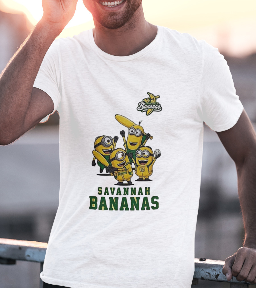 Minions Savannah Bananas Baseball Team Banana Ball Characters T-Shirt