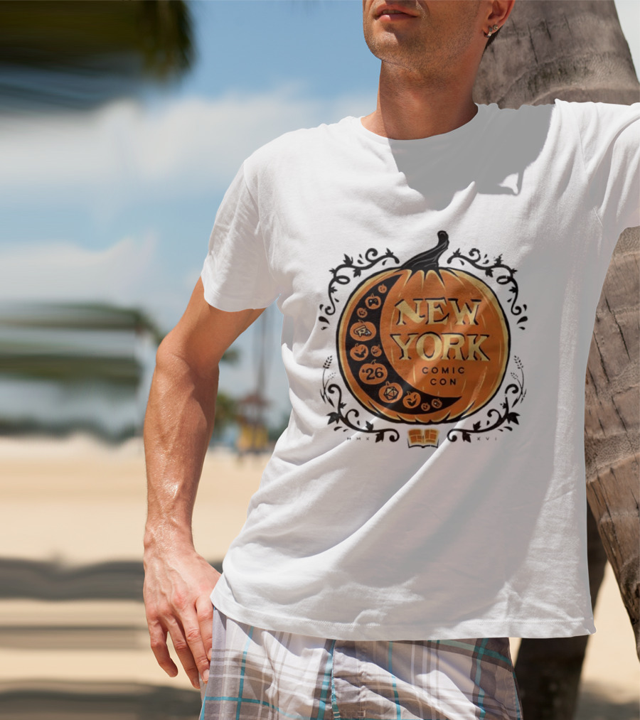New York Comic Con 2026 Pumpkin Halloween Decor T-Shirt