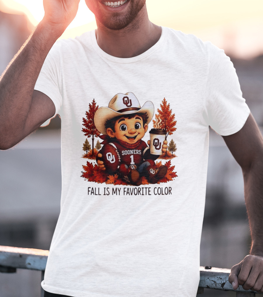Oklahoma Sooners Fall Is My Favorite Color OU Sooners Football Autumn T-Shirt