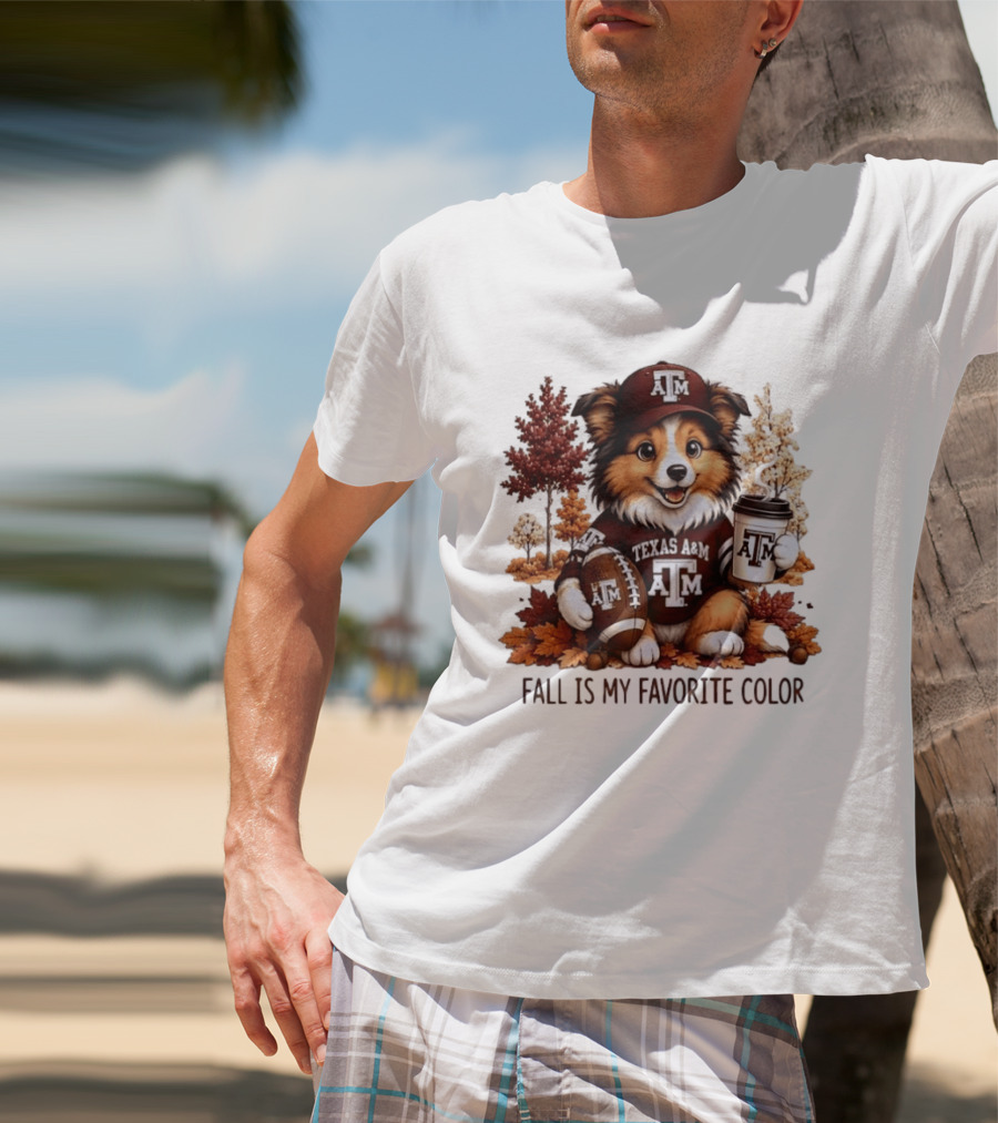 Texas A&M Dog Fall Is My Favorite Color Football Coffee T-Shirt