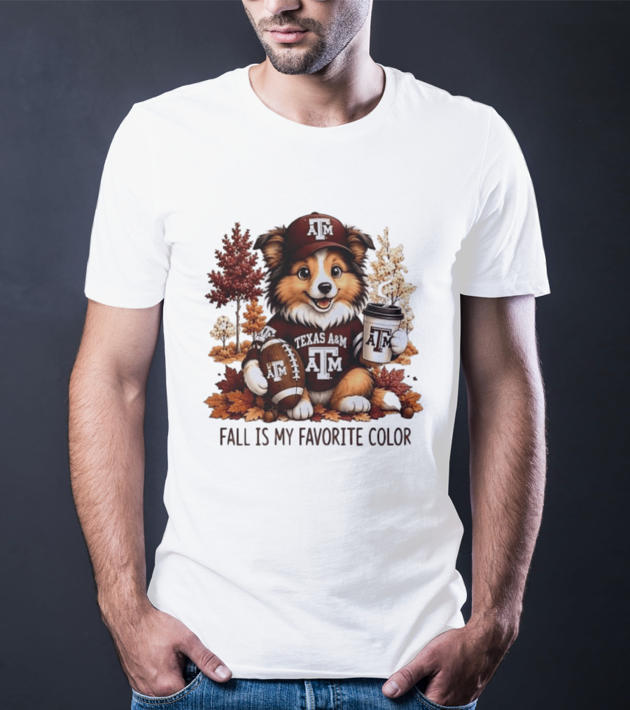 Texas A&M Dog Fall Is My Favorite Color Football Coffee T-Shirt