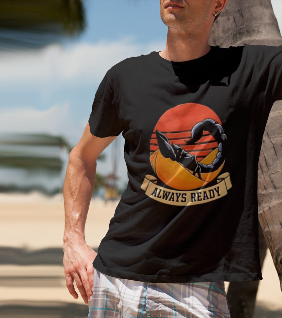 Always Ready Scorpion Desert Sunset Ribbon T-Shirt
