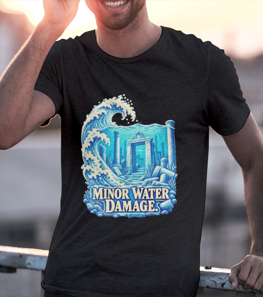 Minor Water Damage Ancient Architecture Underwater Ruins T-Shirt