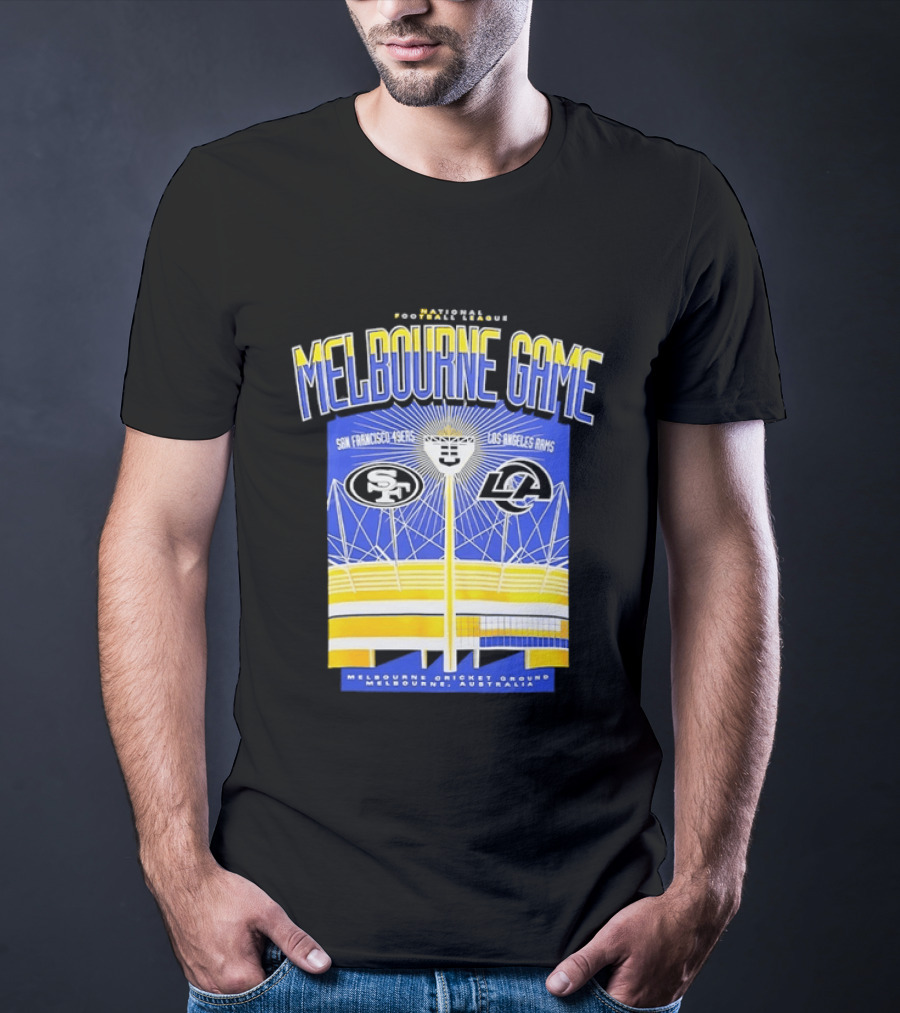 Melbourne Game San Francisco 49ers Vs Los Angeles Rams Melbourne Cricket Ground Australia T-Shirt
