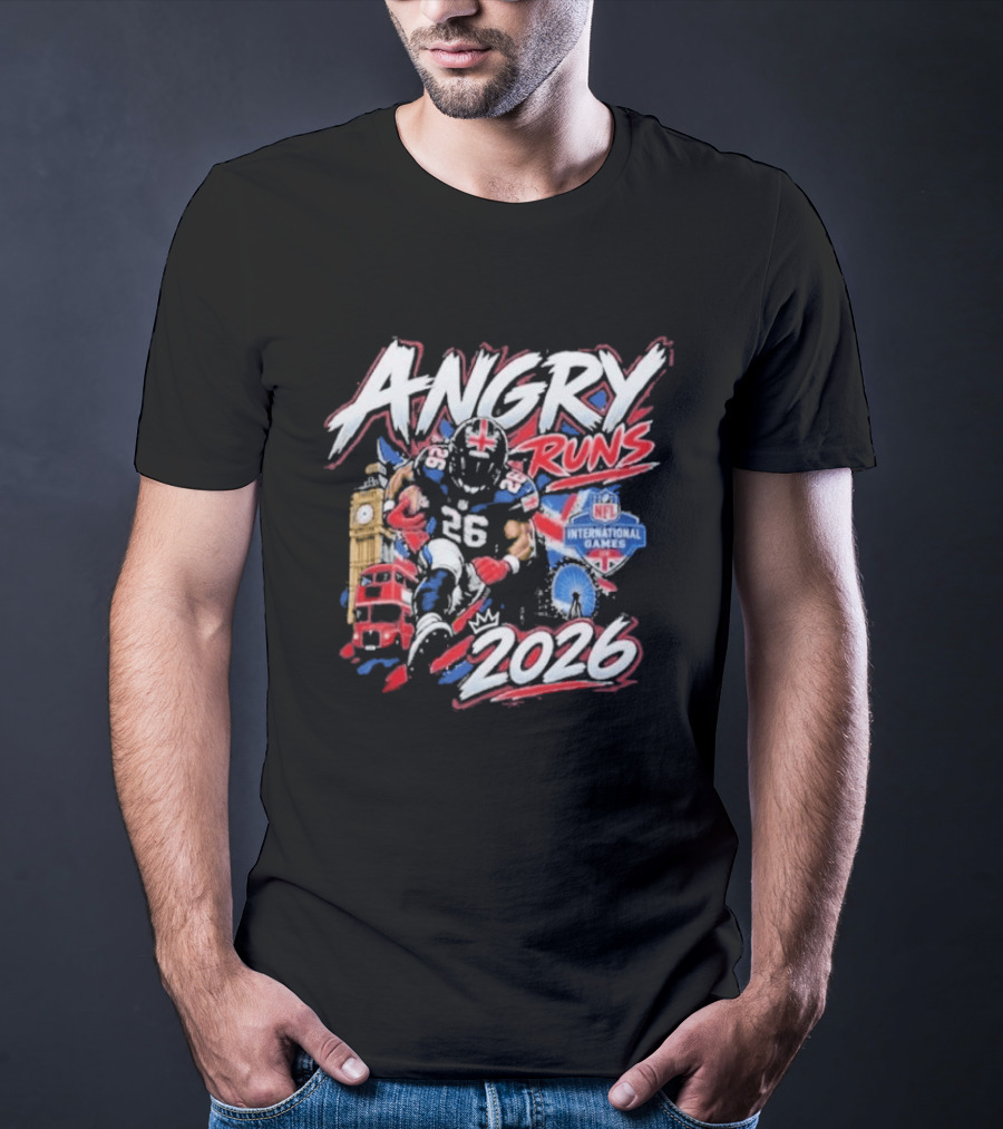 Angry Runs 2026 NFL International Games 56 London T-Shirt