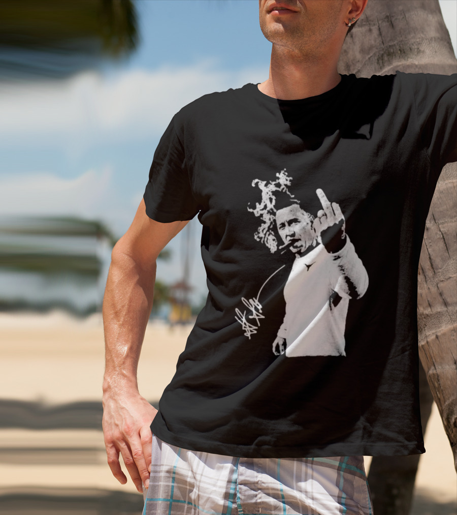 Steve Sarkisian Gesture Smoking Cigar Signature T-Shirt