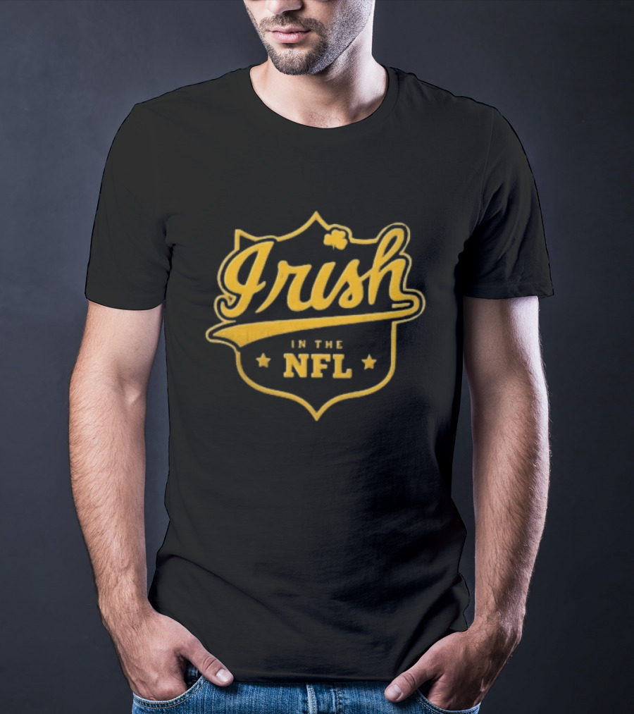 Notre Dame Fighting Irish NFL Football Theme Decorative Crest T-Shirt