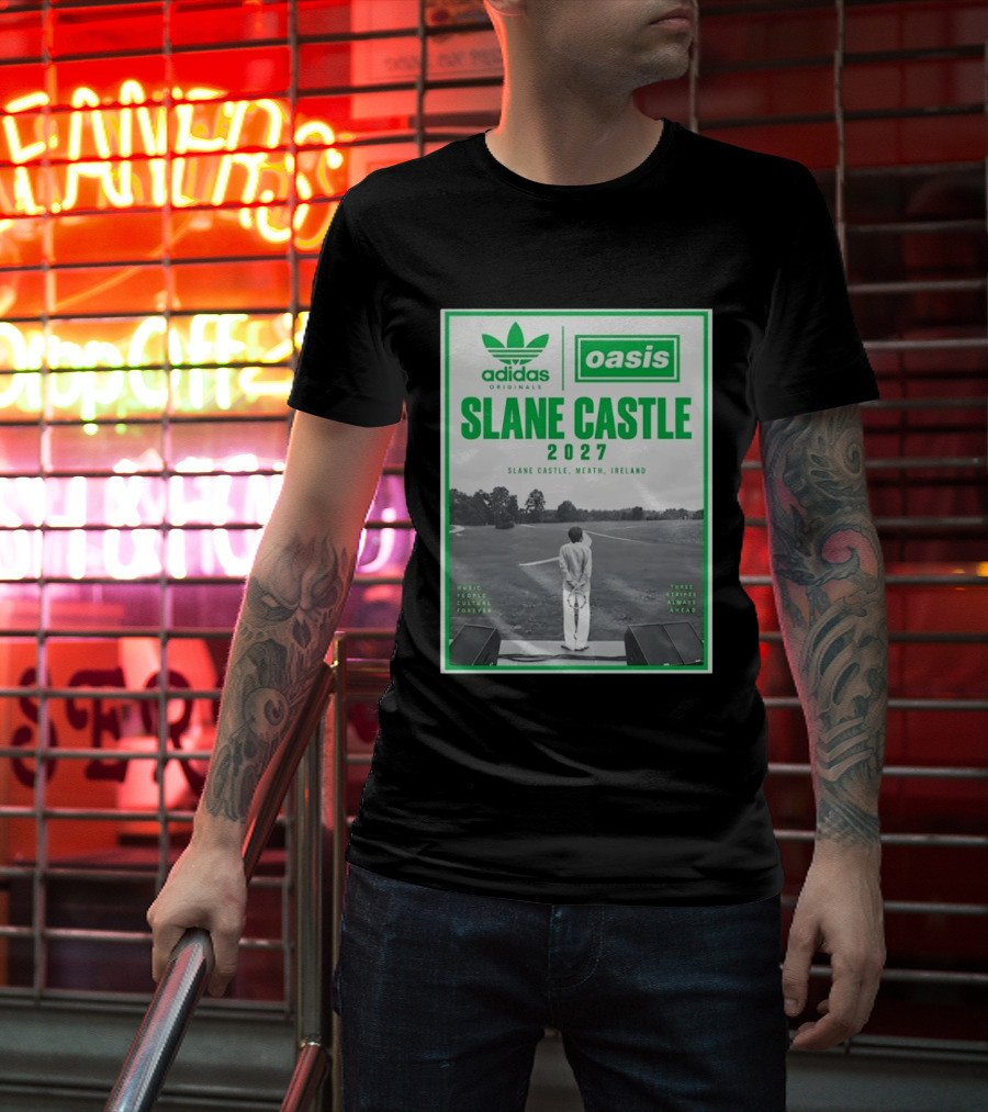 Adidas Originals Oasis Slane Castle 2027 Ireland Music People Culture Forever T-Shirt