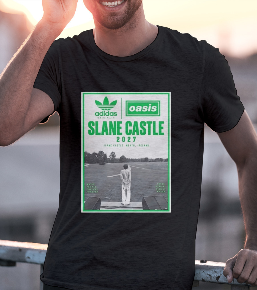 Adidas Originals Oasis Slane Castle 2027 Ireland Music People Culture Forever T-Shirt