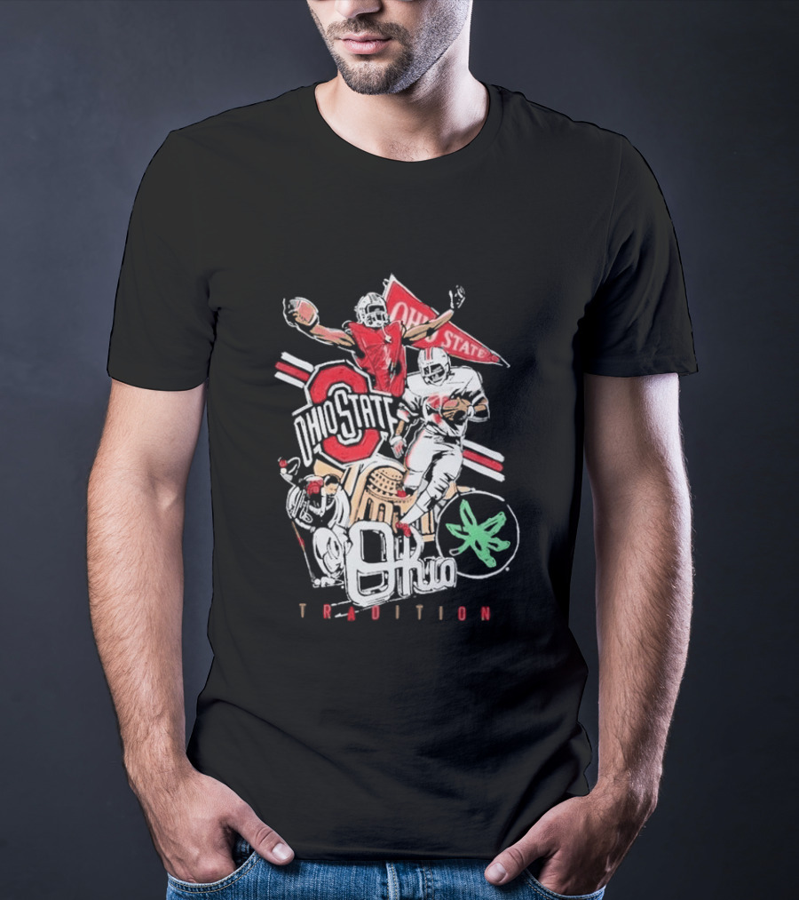 Ohio State Buckeyes Tradition Football NCAA Team Spirit Vintage Players T-Shirt