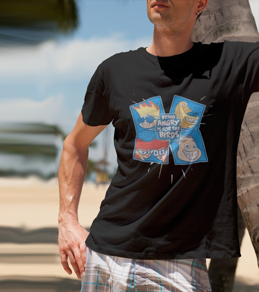 Johnny Test Cartoon Characters Being Angry Is For The Birds T-Shirt