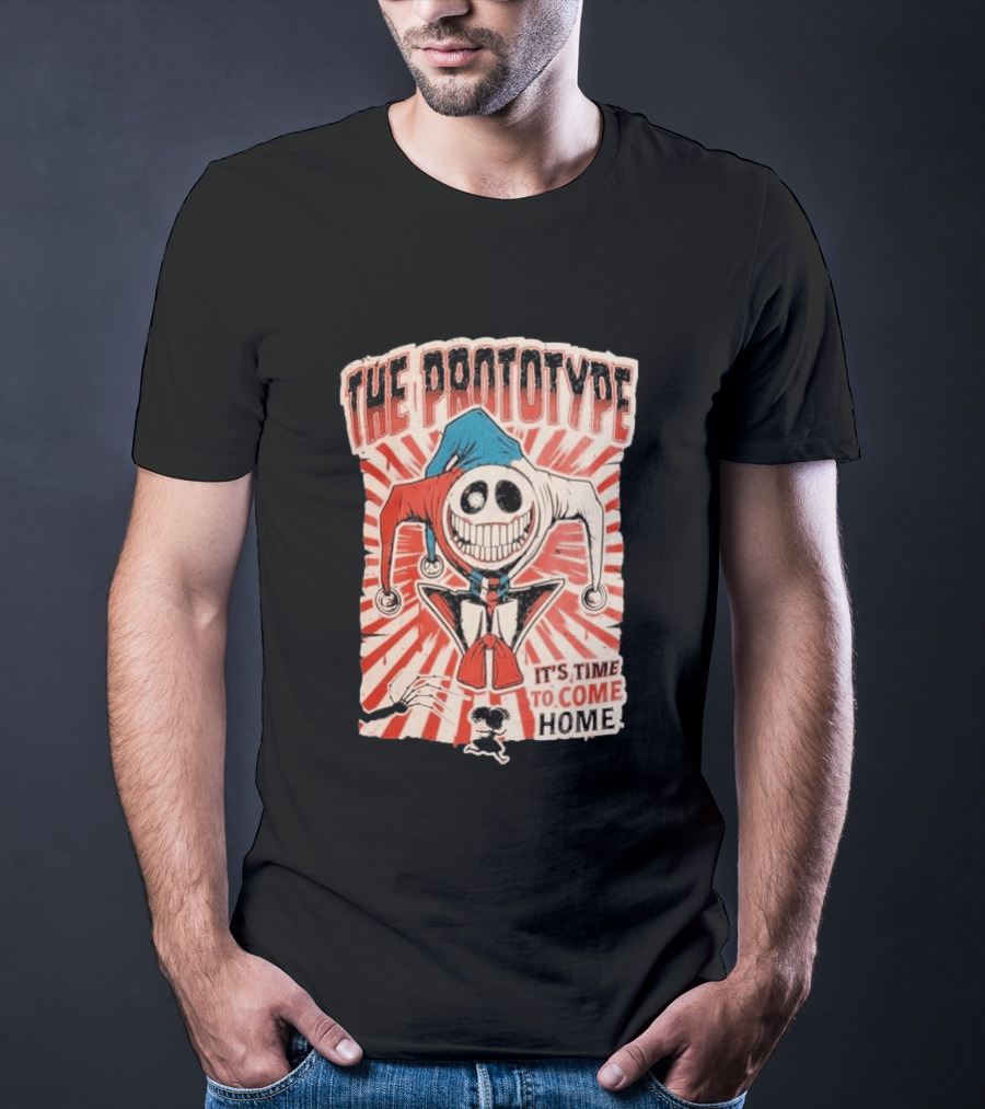 The Prototype It's Time To Come Home Jester Skull Red Blue Suit T-Shirt