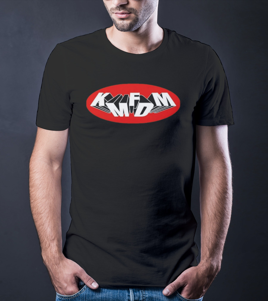 KMFDM Industrial Rock Electronic Music Oval Red T-Shirt