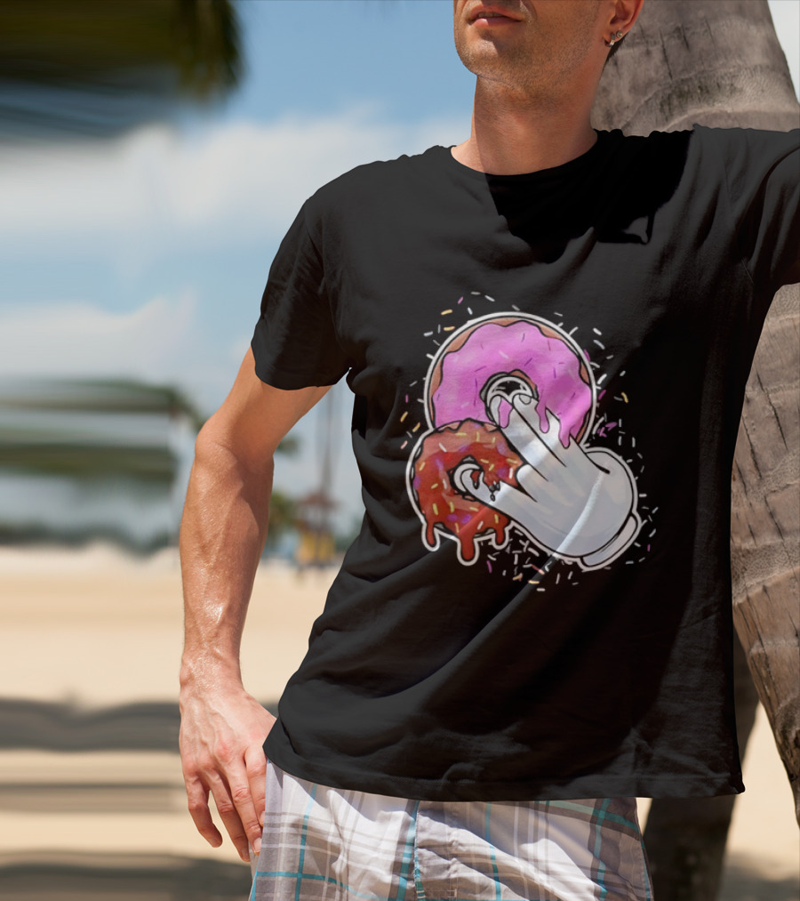 Two In The Pink One In The Stink Donut Gesture Sprinkles T-Shirt
