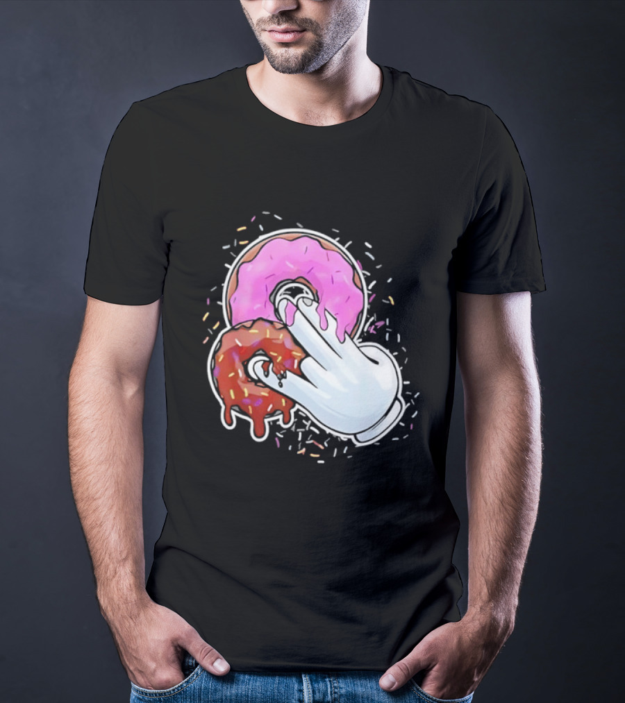 Two In The Pink One In The Stink Donut Gesture Sprinkles T-Shirt