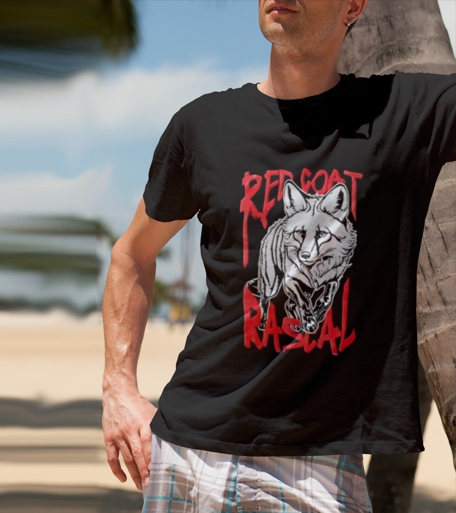 Red Coat Rascal Distressed Running Fox T-Shirt