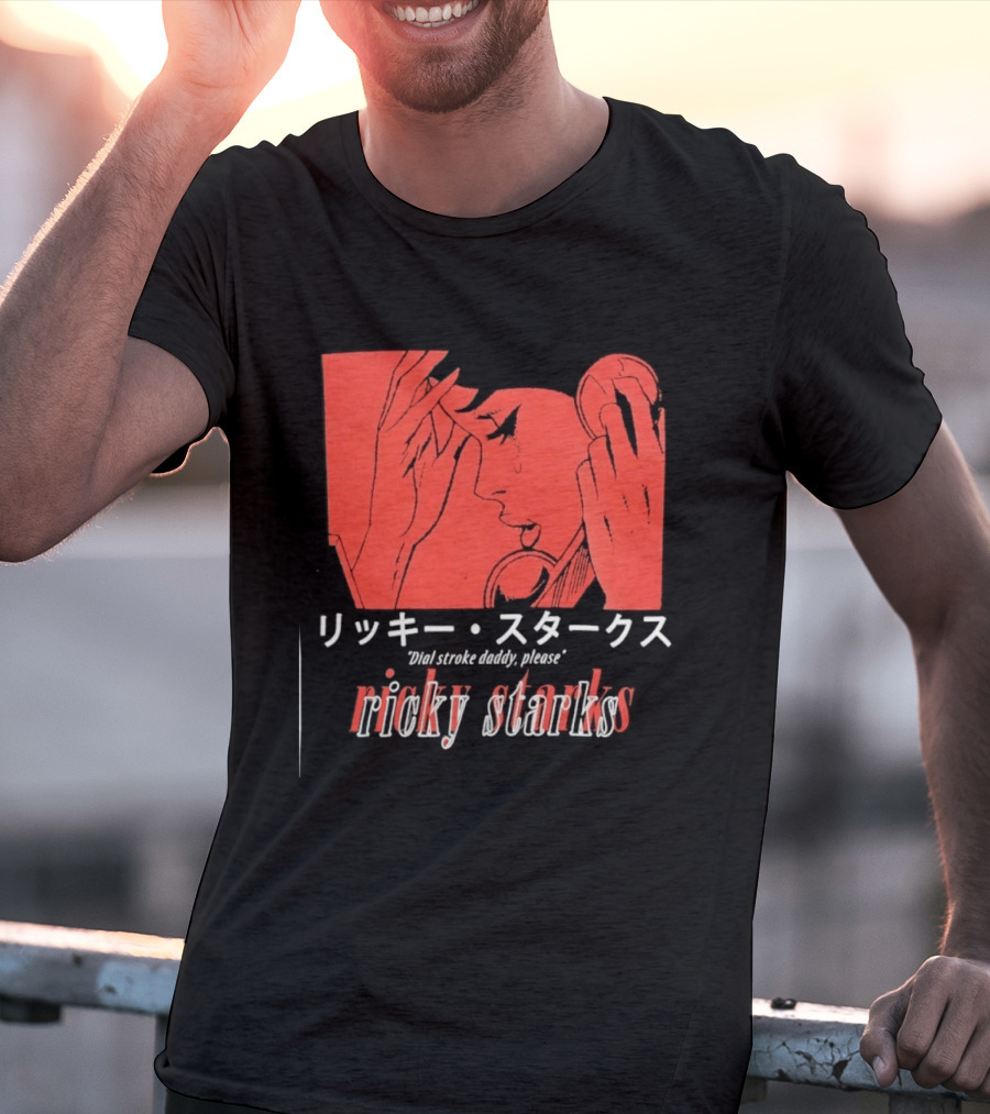 Ricky Starks Please Dial Stroke Daddy Japanese Style AEW T-Shirt