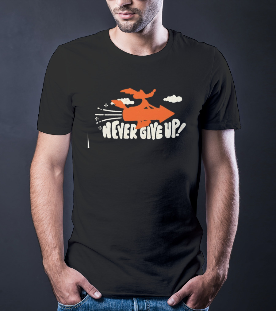 Wile E Coyote Never Give Up Looney Tunes Rocket Humor T-Shirt