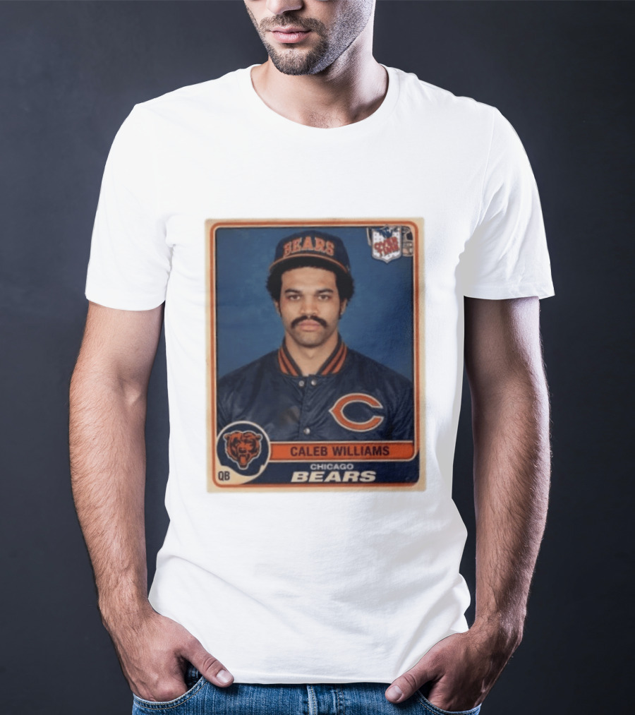 Caleb Williams Chicago Bears QB Vintage Football Card T-Shirt