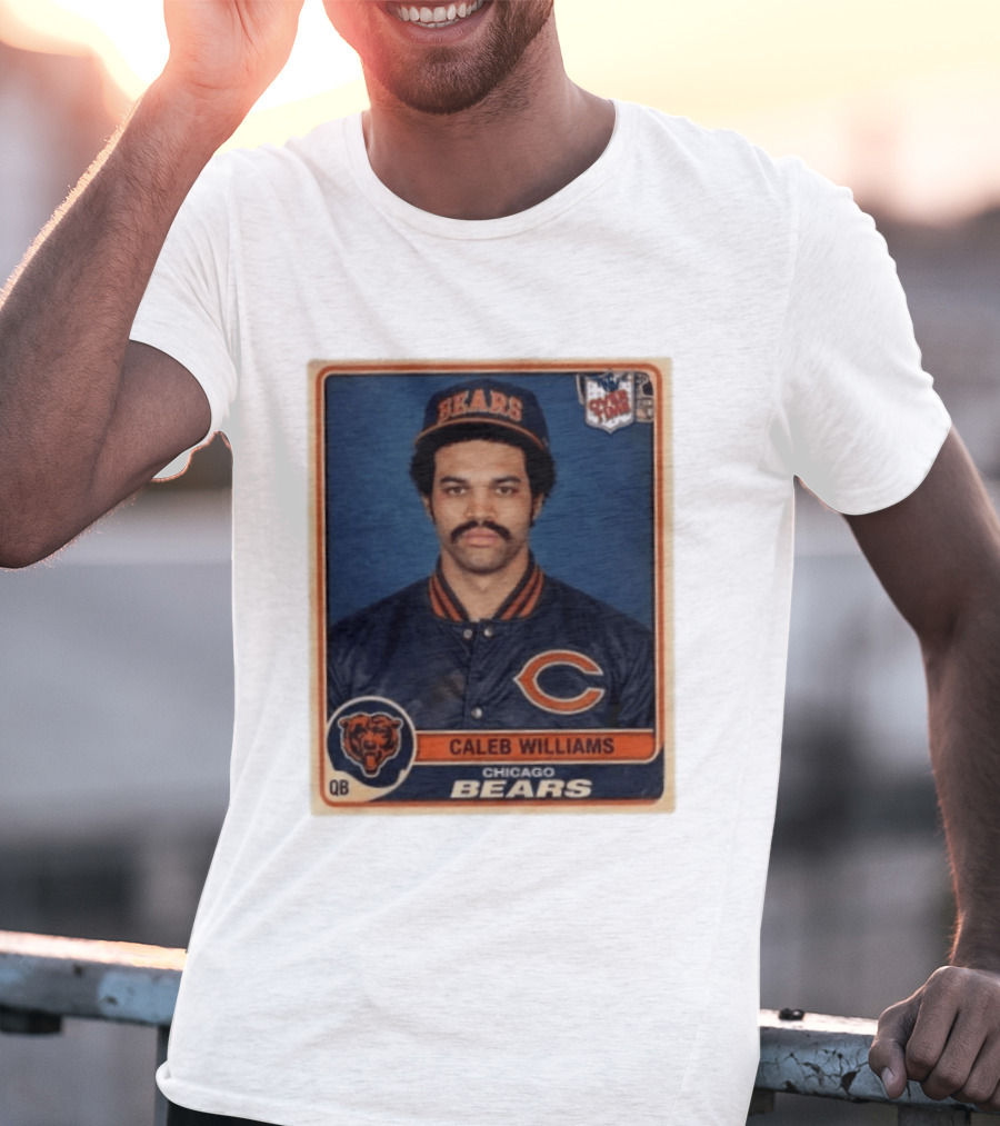 Caleb Williams Chicago Bears QB Vintage Football Card T-Shirt