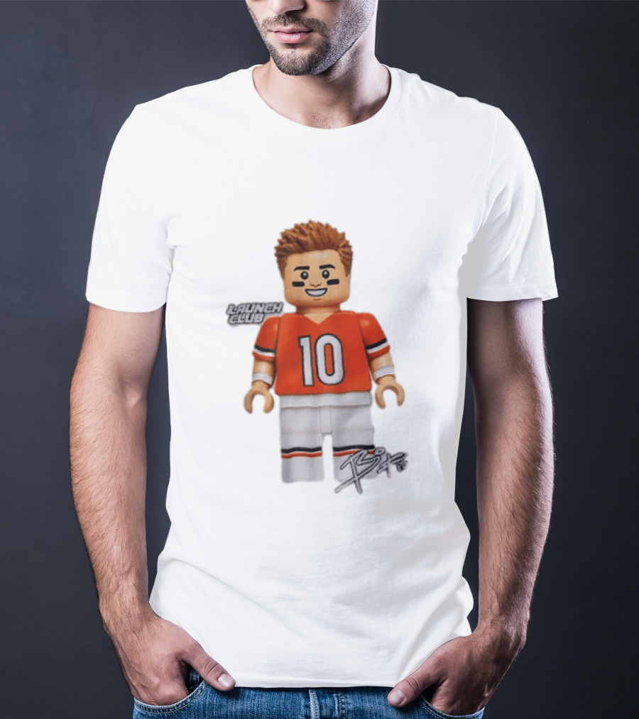 Denver Broncos Quarterback Bo Nix Launch Club 10 T-Shirt