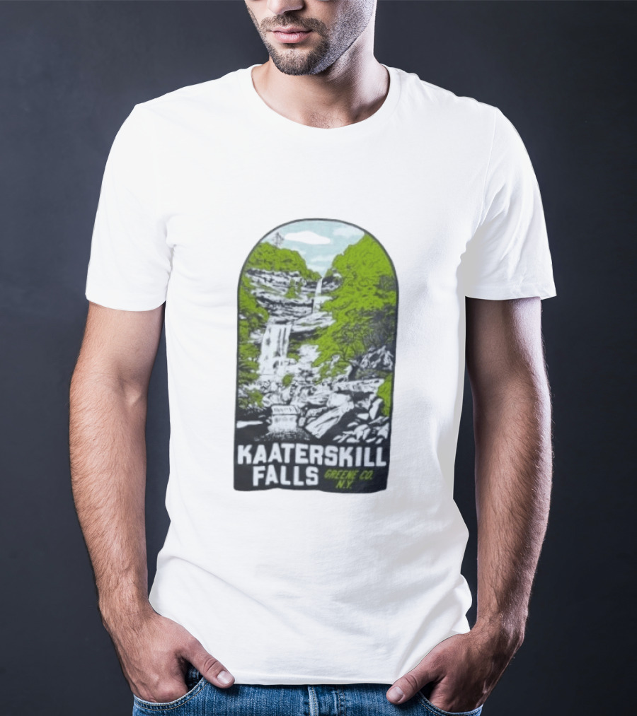 Kaaterskill Falls Greene Co NY Scenic Nature Waterfall Landscape T-Shirt