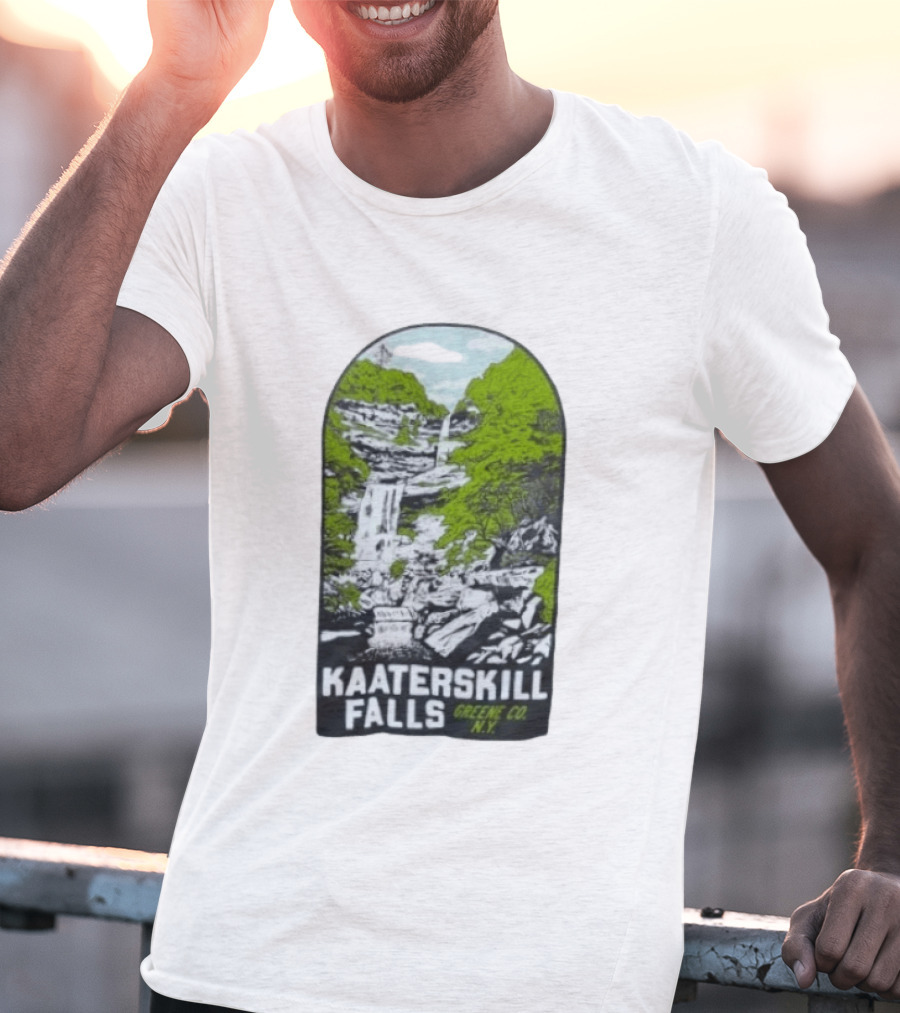 Kaaterskill Falls Greene Co NY Scenic Nature Waterfall Landscape T-Shirt