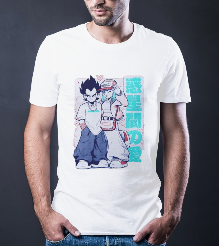 Vegeta Bulma Capsule Corp Love Dragon Ball Z Kanji T-Shirt