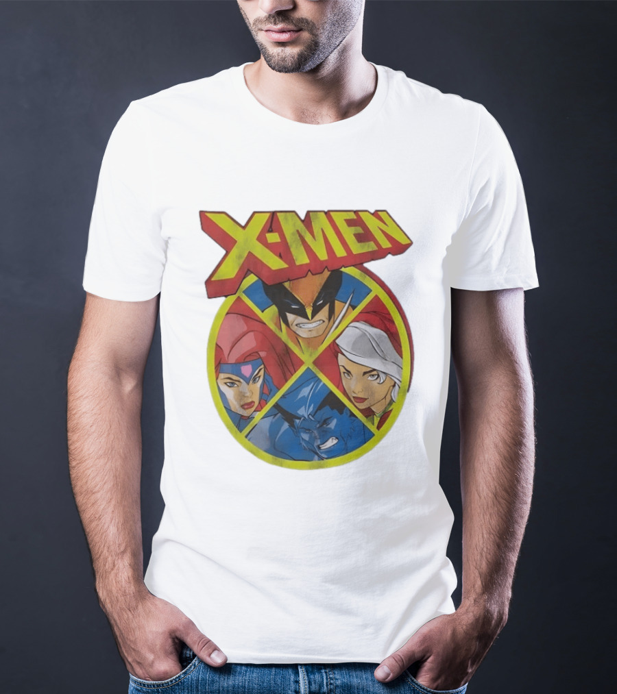X Men Wolverine Jean Grey Rogue Beast Classic Comic Characters T-Shirt