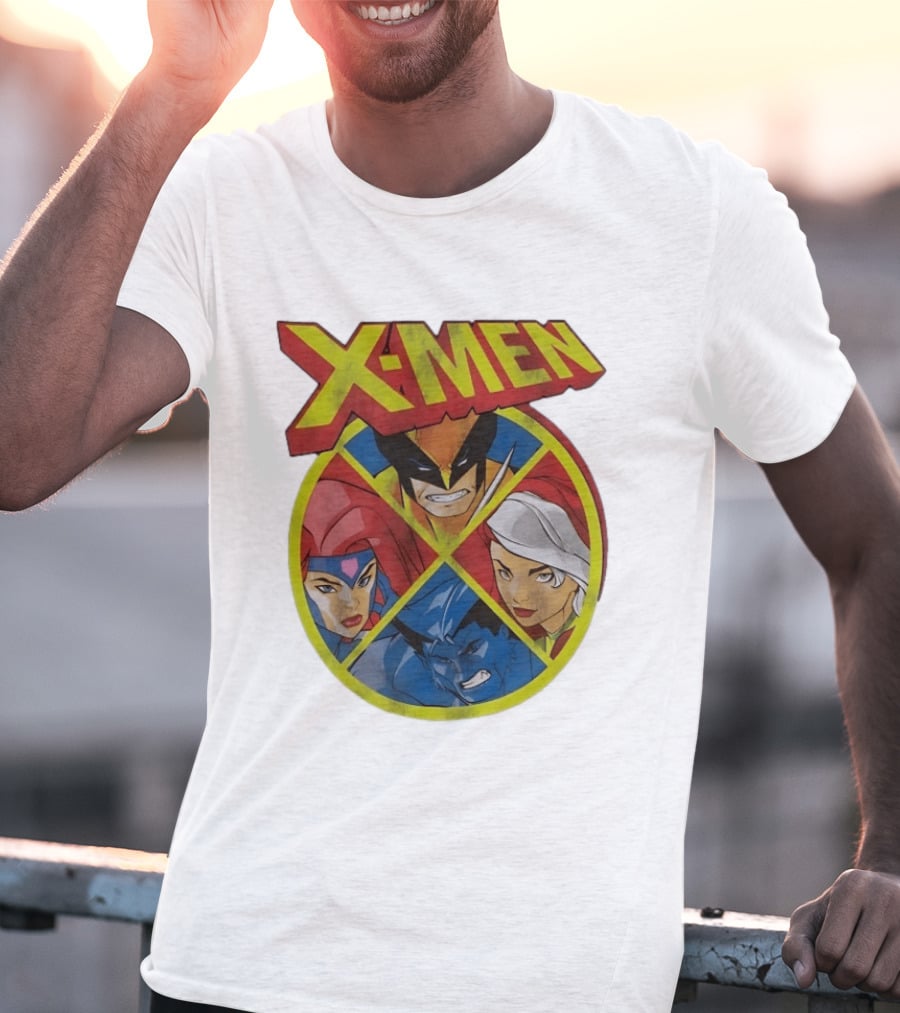 X Men Wolverine Jean Grey Rogue Beast Classic Comic Characters T-Shirt