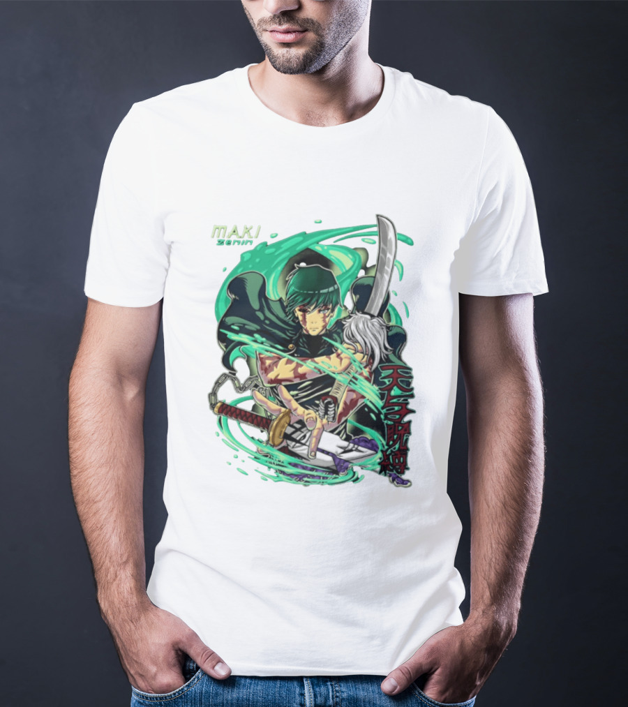 Maki Zenin Jujutsu Kaisen Anime Manga JJK Sword T-Shirt