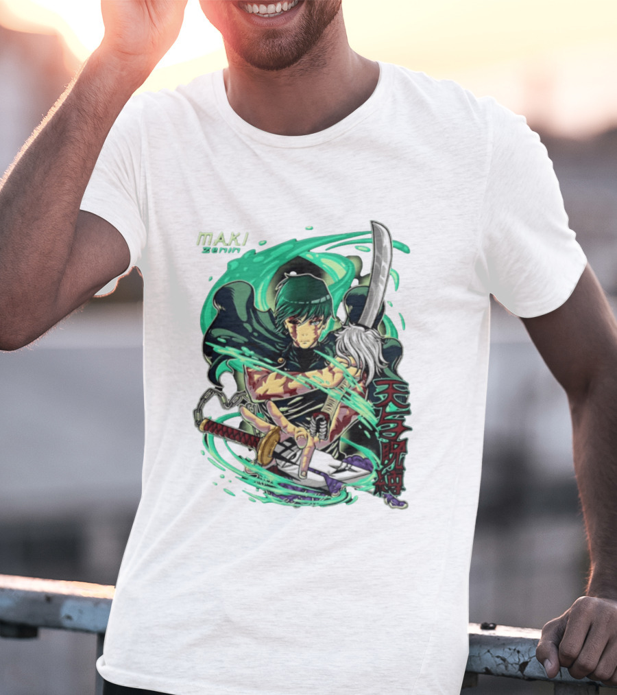 Maki Zenin Jujutsu Kaisen Anime Manga JJK Sword T-Shirt