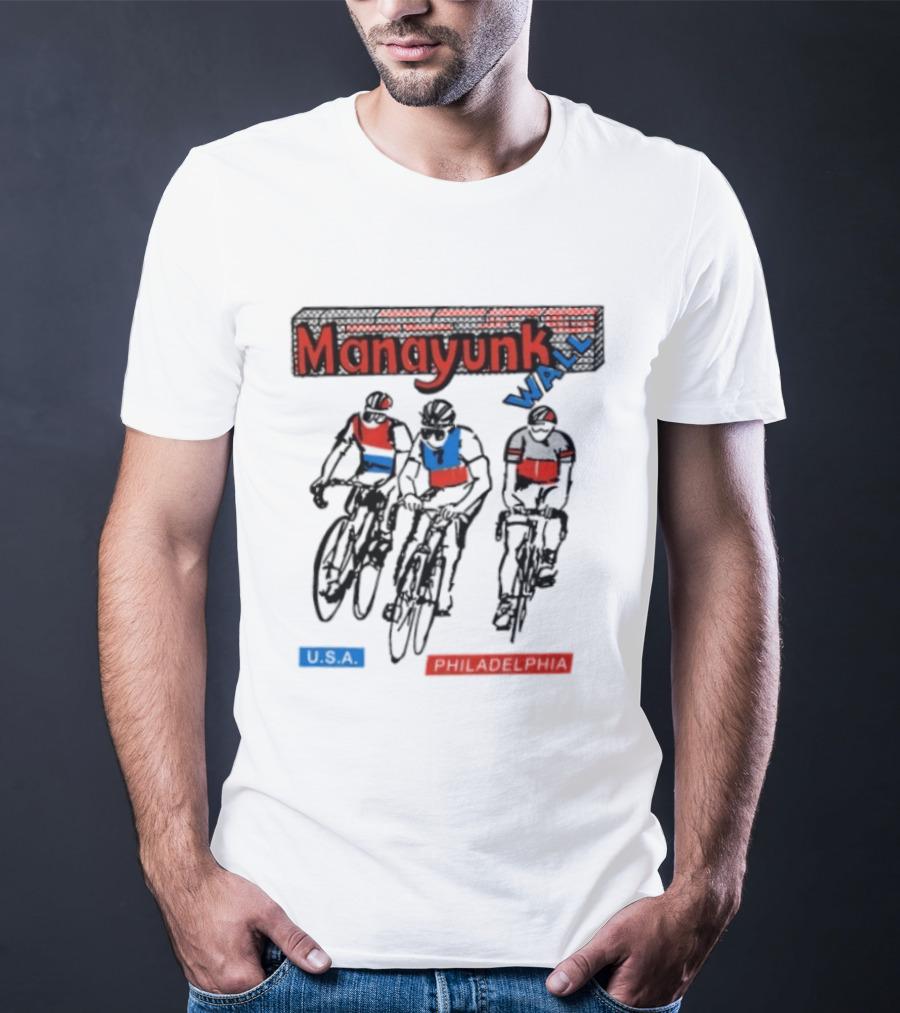 Manayunk Wall Classic USA Philadelphia Cycling Event T-Shirt