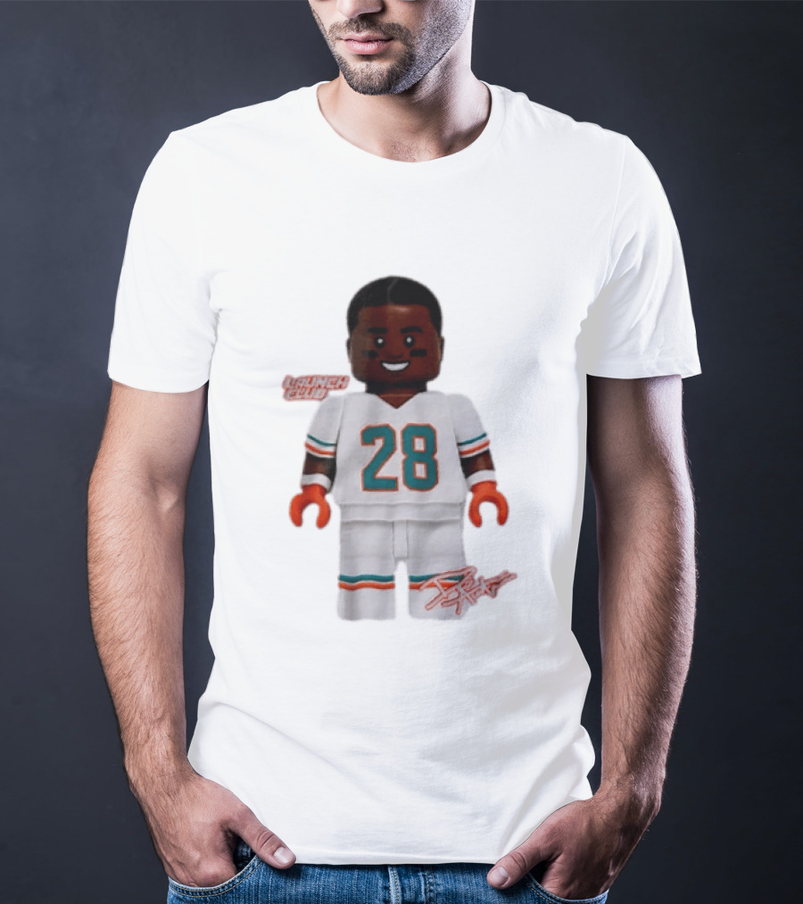 Miami Dolphins De'Von Achane 28 Launch Code Lego T-Shirt