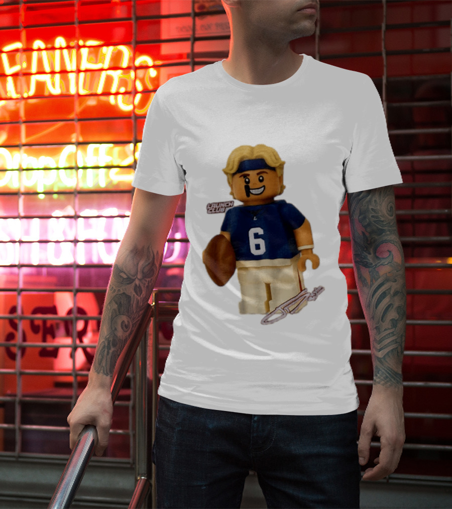 New York Giants Quarterback Jaxson Dart Lego Launch Club 6 Football Cartoon T-Shirt