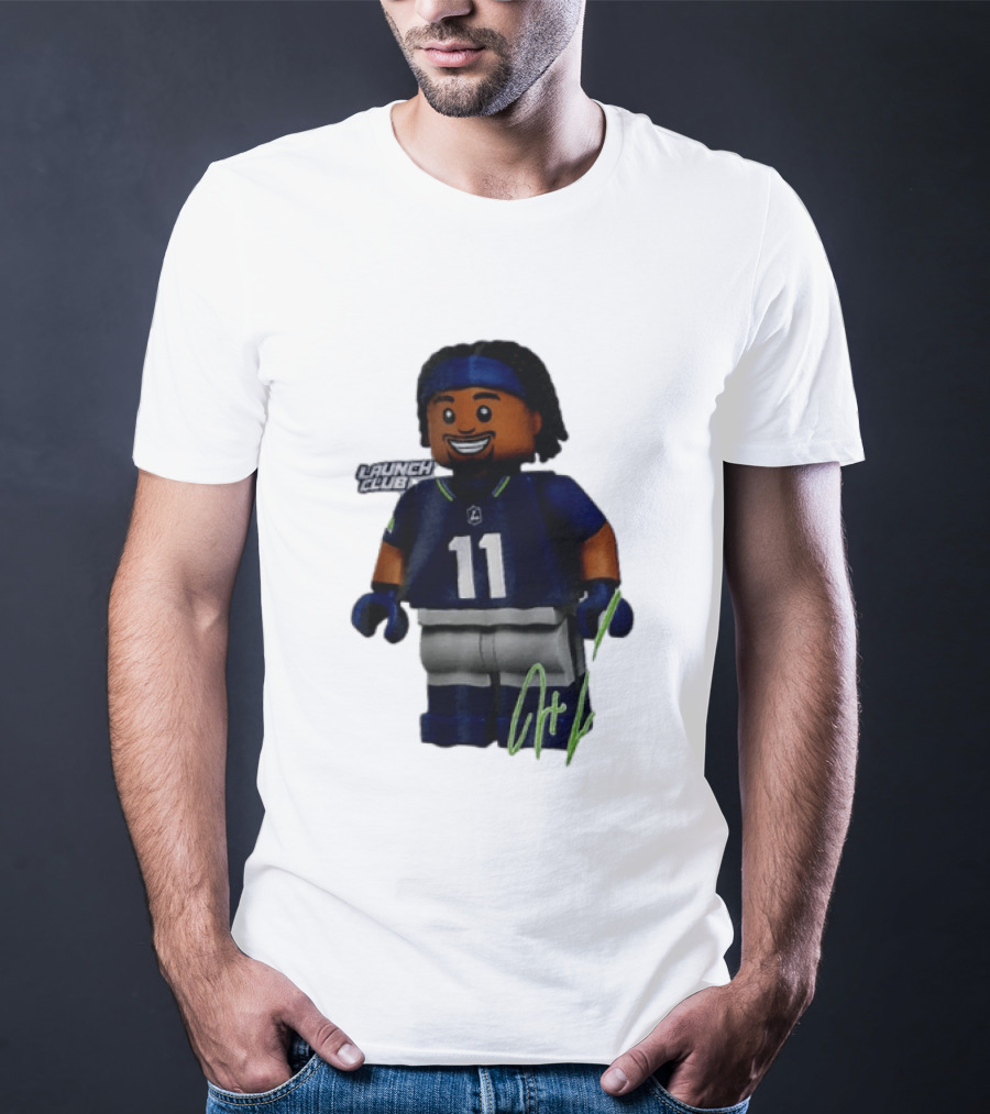 Seattle Seahawks Jaxon Smith Njigba Number 11 Launch Club Edition T-Shirt