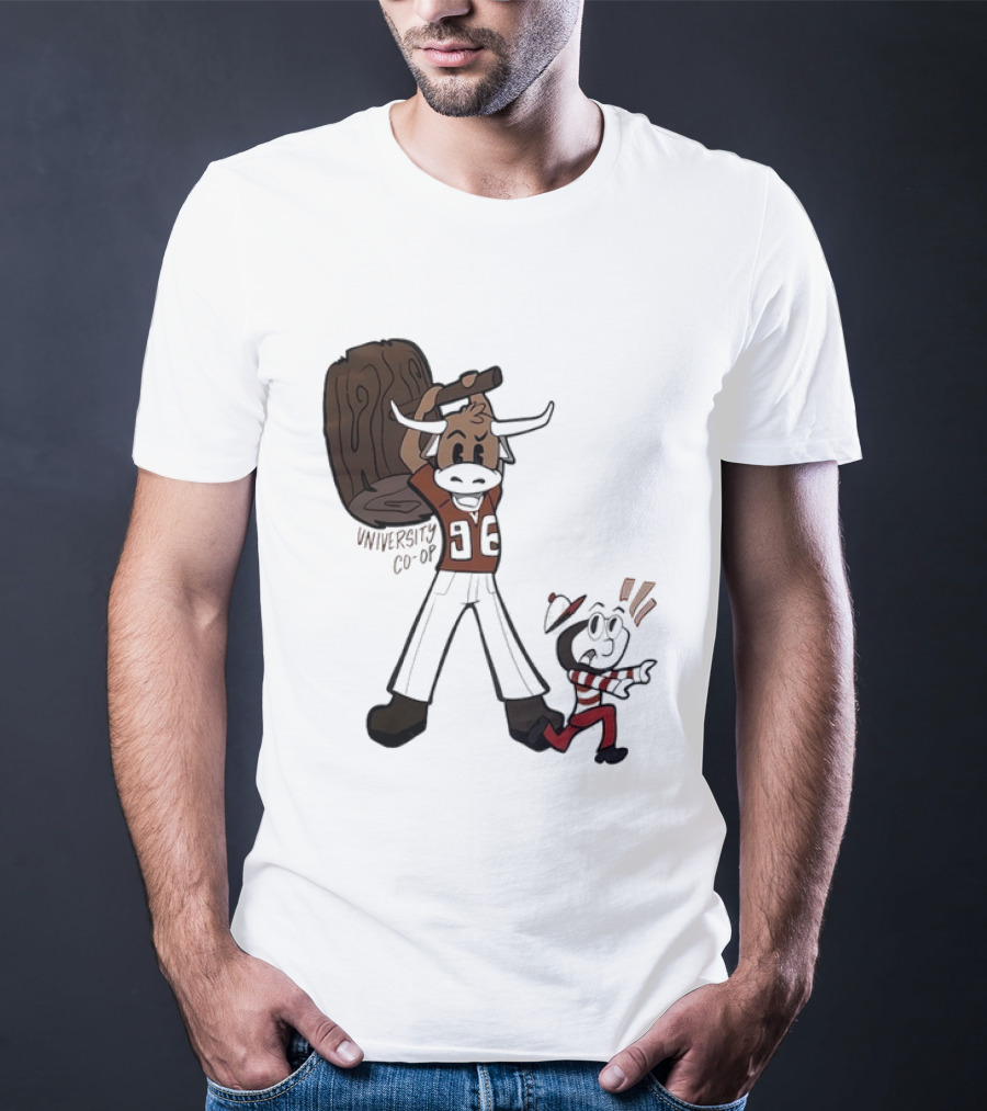 University Co Op Texas Longhorns Vs Ohio State Buckeyes 96 Mascot Showdown T-Shirt